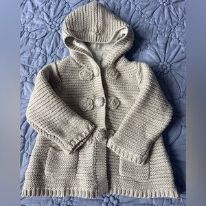 NEW First Impressions Baby Sweater Coat size 12 months Light gray